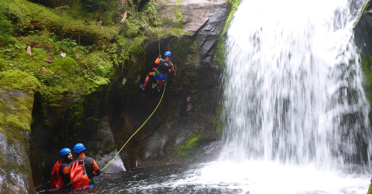 Canyoning at Le Massif de Charlevoix